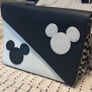 Black & White Mickey Silhouette Crossbody Bag